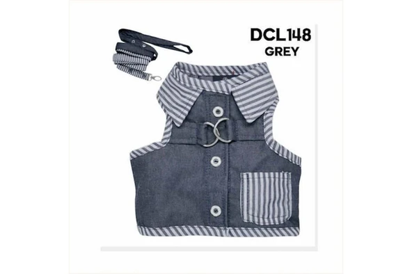 Doggy Dolly Gövde Tasmalı Gri Kıyafet XSmall ürün görseli 1