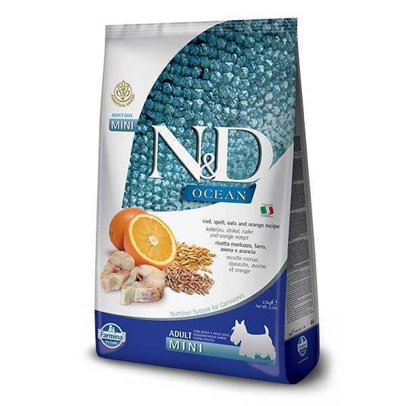 N&D Ocean Düşük Tahıllı Balıklı Küçük Irk Köpek Maması 7 Kg ürün görseli 1