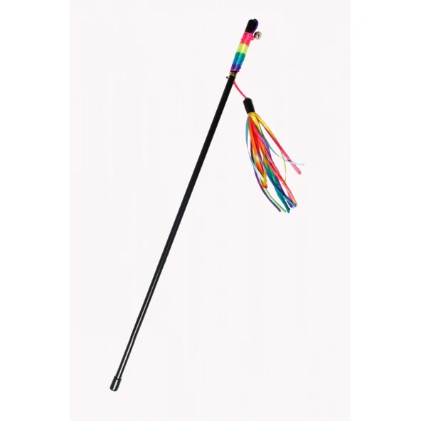 Karlıe Tüylü Kedi Oltası Gökkuşağı 70 Cm ürün görseli 1