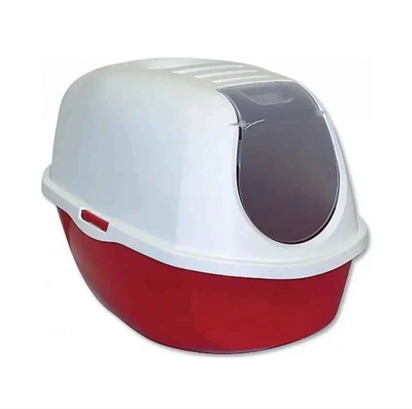 Moderna Smart Kapalı Kedi Tuvaleti Kırmızı 53 Cm ürün görseli 1
