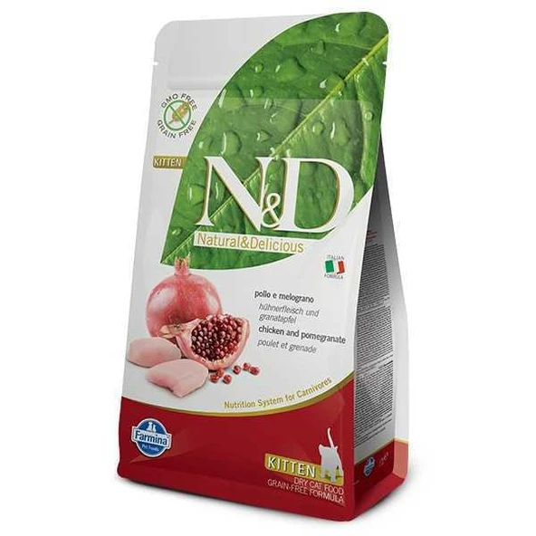 ​N&D Tahılsız Tavuk  Nar Yavru Hamile Emziren Kedi Maması 5 Kg ürün görseli 1