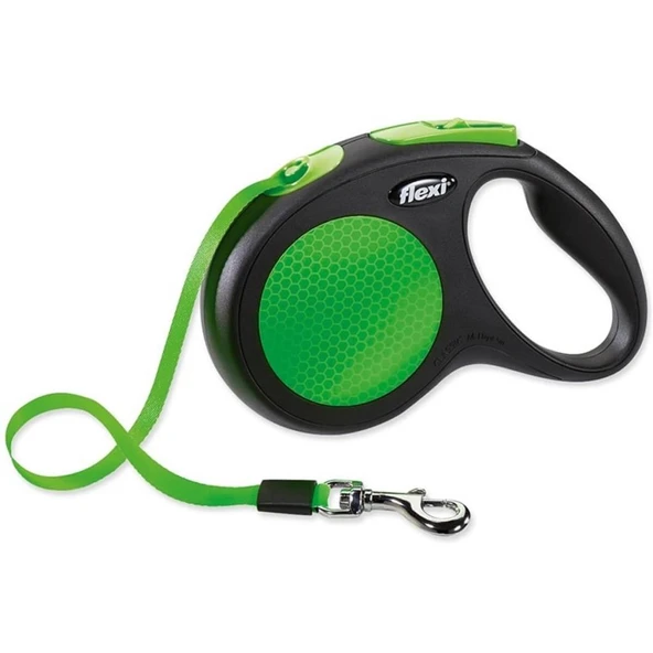 Flexi Neon Yeşil Otomatik Şerit Tasma Medium 5 Mt 25 Kg ürün görseli 1