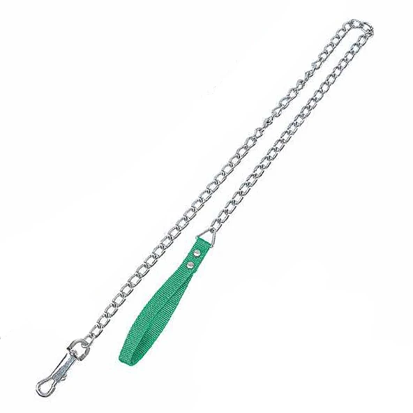 Zampa Yumuşak Dokulu yEŞİL Köpek Gezdirme Zinciri 3 mm x 120 Cm ürün görseli 1