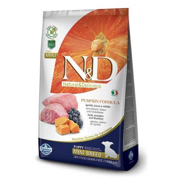 N&D Balkabaklı Kuzu Etli Tahılsız Küçük Irk Yavru Köpek Maması 2.5 Kg ürün görseli 1