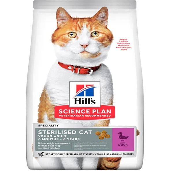 Hills Sterilised Ördekli Kısırlaştırılmış Kedi Maması 3 Kg ürün görseli 1