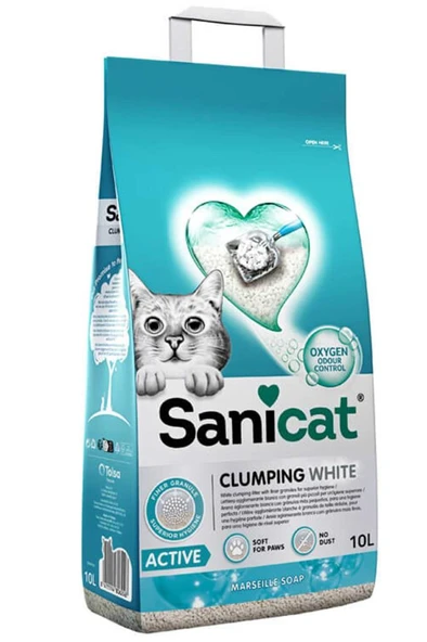 SaniCat Active Aktif Oksijenli Dezenfektan Marsilya Sabun Kokulu Kedi Kumu 10 Lt ürün görseli 1