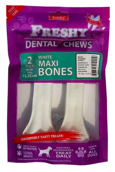 Freshy Maxi Boy Beyaz Dental Kemik 15 Santim 2'li Paket Toplam 145 Gram ürün görseli 1