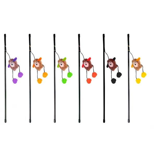 Karlıe Kedi Oltası Sesli Kirpi Karışık Renkli 50 Cm ürün görseli 1