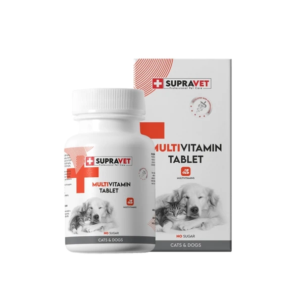 Supravet Kedi ve Köpekler için Multivitamin Tablet 75 Adet ürün görseli 1