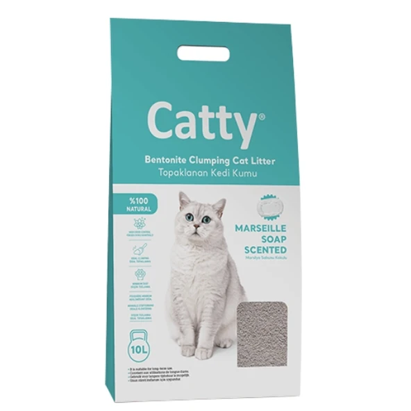 Catty Marsilya Sabun Kokulu Kedi Kumu 10 Lt ürün görseli 1