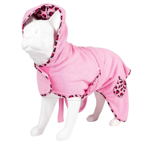 Max Molly Duckling Köpek Bornozu Pembe Medium - Resim 3