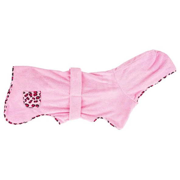 Max Molly Duckling Köpek Bornozu Pembe Medium ürün görseli 1
