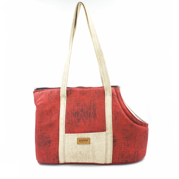 Lepus Sling Bag Kedi Köpek Omuz Taşıma Çantası Bordo 20X49X30 Cm ürün görseli 1