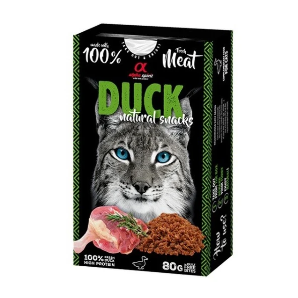 Alpha Spirit Natural Atıştırmalık Ördek Etli Kedi Ödülü 80 Gr ürün görseli 1
