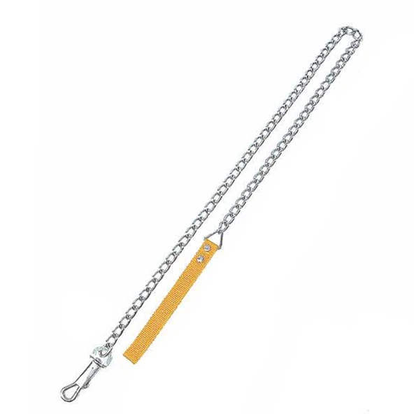 Zampa Yumuşak Dokulu Sarı Köpek Gezdirme Zinciri 2.0 mm x 120 Cm ürün görseli 1