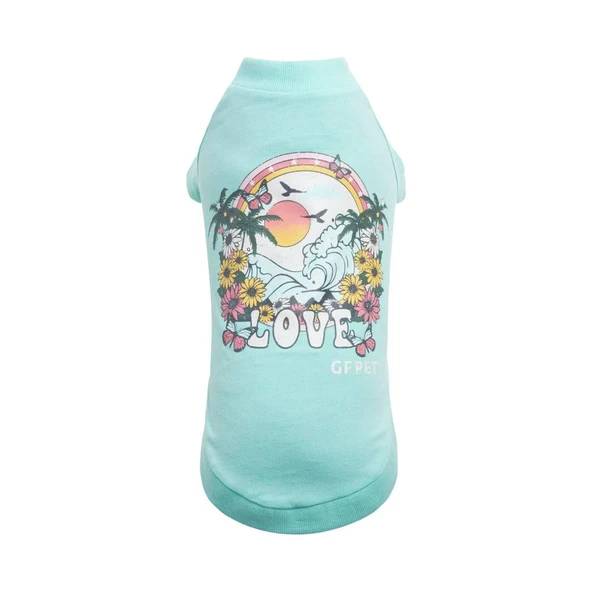 GF Pet Graphic Tee Köpek Tshirt Aqua Medium ürün görseli 1