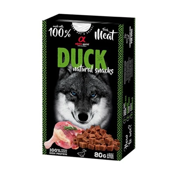 Alpha Spirit Doğal Atıştırmalık Ördek Etli Köpek Ödülü 80 Gr ürün görseli 1