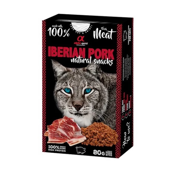 Alpha Spirit Natural Atıştırmalık Domuz Etli Kedi Ödülü 80 Gr ürün görseli 1