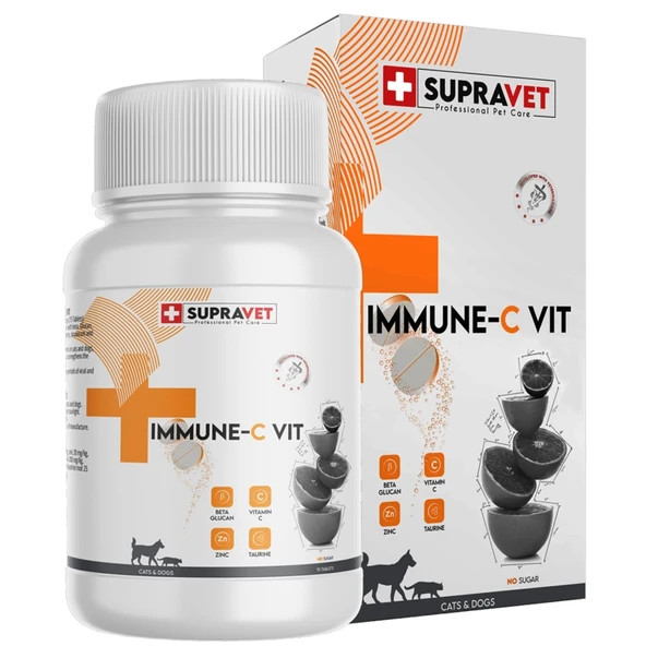 Supravet Immune C+ZİNC Kedi ve Köpek için Bağışıklık Sistemi Güçlendirici Tablet 75 Adet ürün görseli 1