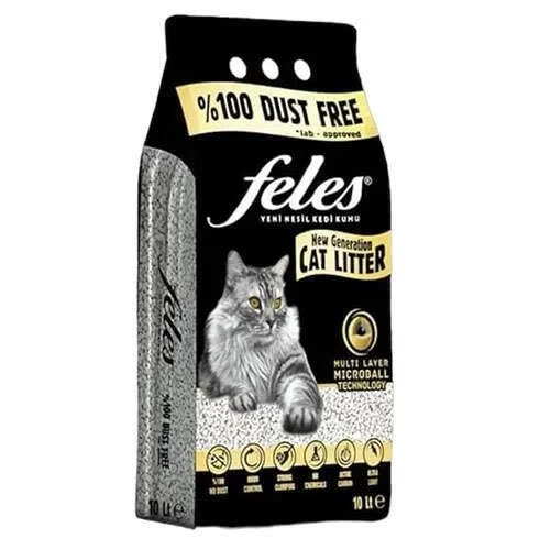 Feles Aktif Karbon Kedi Kumu %100 Tozsuz 10 Litre ürün görseli 1