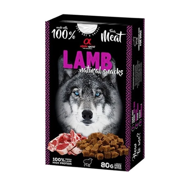 Alpha Spirit Doğal Atıştırmalık Kuzu Etli Köpek Ödülü 80 Gr ürün görseli 1