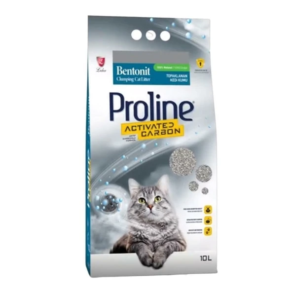 Pro Line Aktif Karbonlu Bentonit Kedi Kumu 10 Litre ürün görseli 1