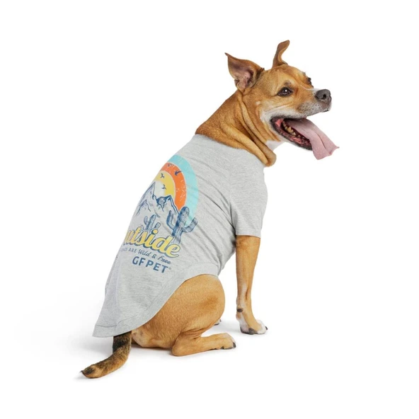 GF Pet Graphic Tee Köpek Tshirt Gri Large - Resim 3
