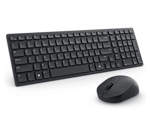 Dell Pro KM555 Kompakt Sessiz Kablosuz Set Siyah ürün görseli 1