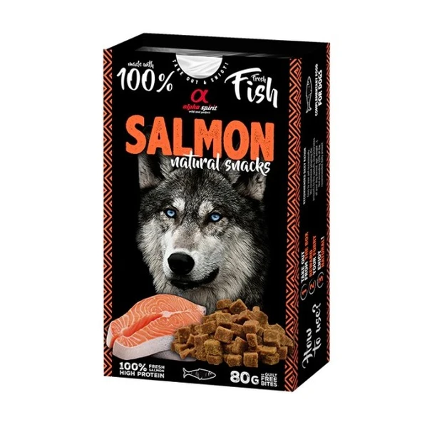 Alpha Spirit Doğal Atıştırmalık Somon Balıklı Köpek Ödülü 80 Gr ürün görseli 1