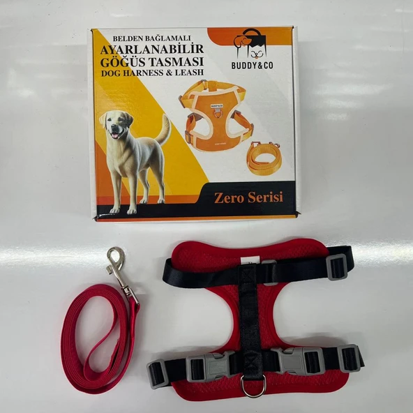 Buddy Co Zero Köpek Uzatmalı Göğüs Tasması Kırmızı Small ürün görseli 1