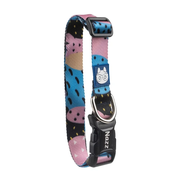 Nazz Köpek Boyun Tasması Çilekli Pembe Medium 2X34 Cm ürün görseli 1