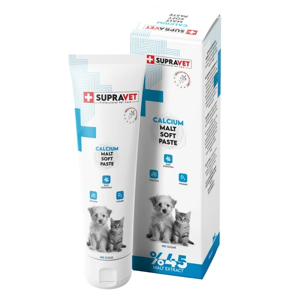 Supravet Calcium Kedi ve Köpekler İçin Kalsiyum Malt Paste 100 Gr ürün görseli 1