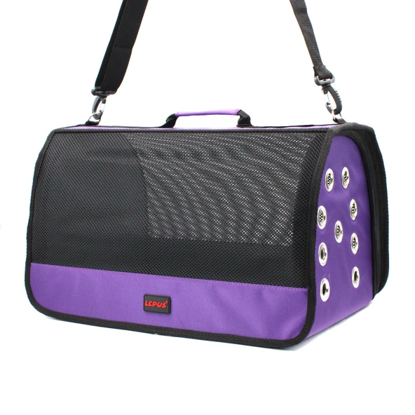 Lepus Mesh Bag Kedi Köpek Taşıma Çantası Lila 28X45X28 Cm ürün görseli 1