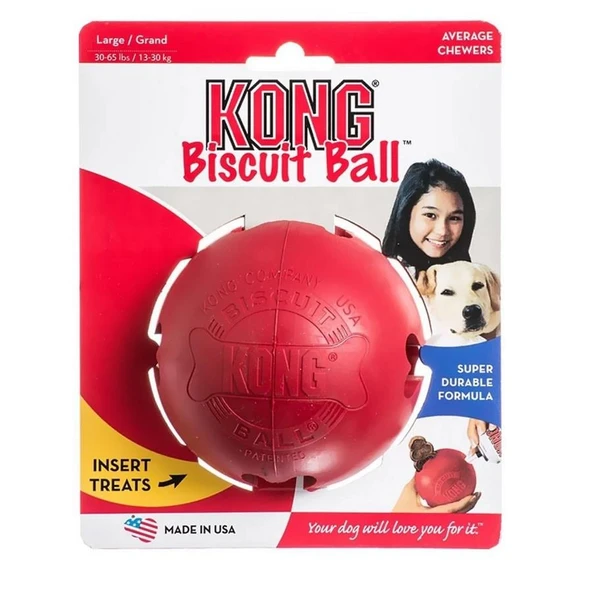 KONG Biscuit Ball Top Şeklinde Köpek Oyuncağı Small ürün görseli 1