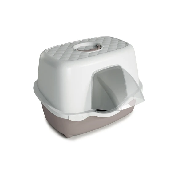 Stefanplast Tres Chıc Beyaz Pembe Kedi Tuvaleti 56x54,5x39 Cm ürün görseli 1