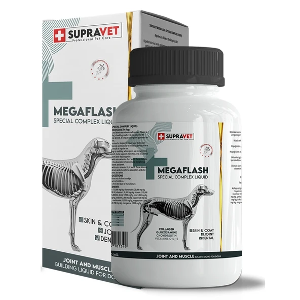 Supravet Köpekler için Eklem ve Kas Geliştirici Likit Megaflash +XXL Special Complex Liquid 500 ml ürün görseli 1