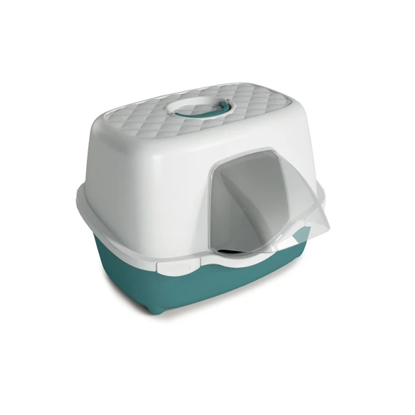 Stefanplast Tres Chıc Beyaz Yeşil Kedi Tuvaleti 56x54,5x39 Cm ürün görseli 1