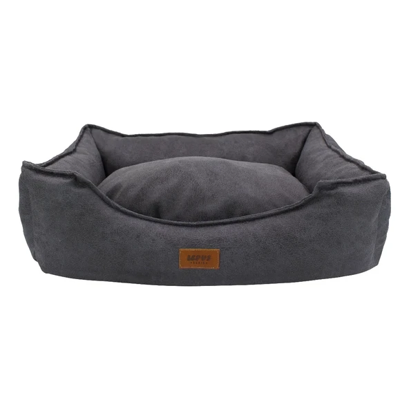 Lepus Soft Fermuarlı Köpek Yatağı Gri XLarge ürün görseli 1