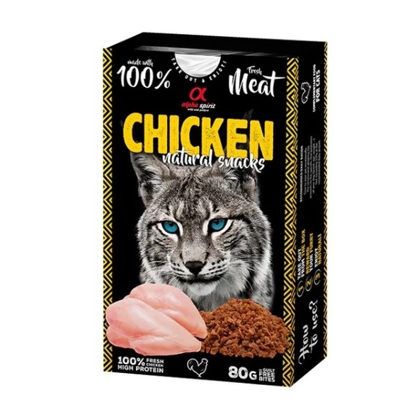 Alpha Spirit Natural Atıştırmalık Tavuk Etli Kedi Ödülü 80 Gr ürün görseli 1