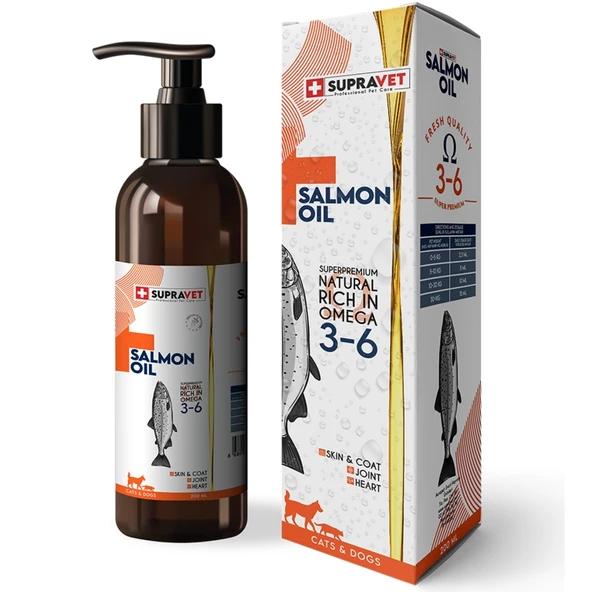 Supravet Doğal Kedi Köpek Norveç Somon Yağı 200 ml ürün görseli 1