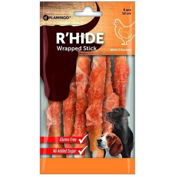 Flamingo Chicken Wrap Çubuk 13 cm Köpek Ödülü 6'Lı ürün görseli 1