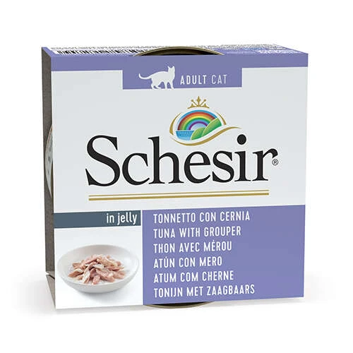 Schesir Jelly Ton Balıklı ve Orfoz Balığı Kedi Konservesi 85 Gr ürün görseli 1