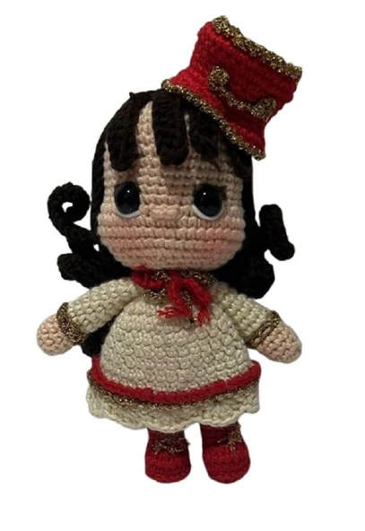 Şapkalı Maskot Piti Bebek Amigurumi Organik Oyuncak ürün görseli 1