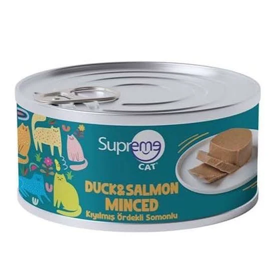 Supreme Ördek ve Somonlu Kıyılmış Kedi Yaş Maması 85 GRAM 1 ADET ürün görseli 1