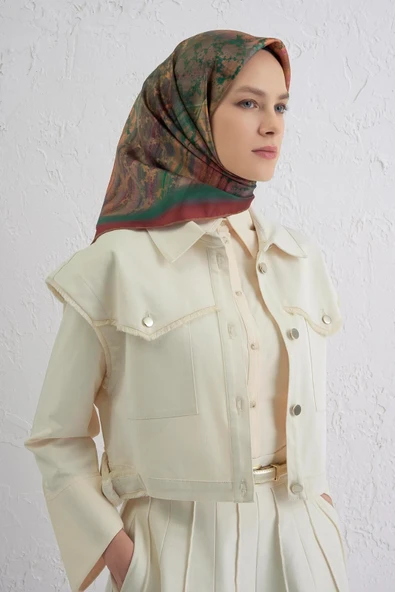 Twill İpek Eşarp (T) -2025/2026 -9420D - Resim 3