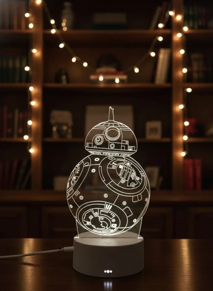 3D Uzay Robotu Masa Gece Lambası ürün görseli 1