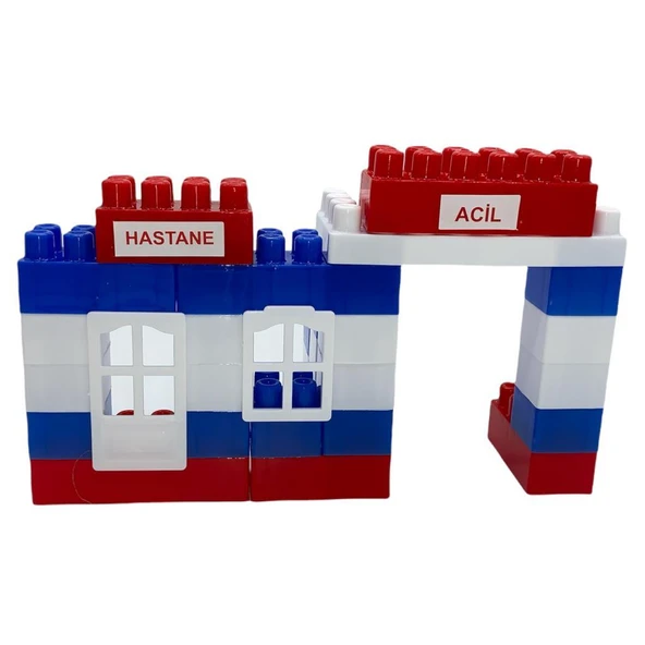 Farbu Oyuncak Lego 40 Parça Hastane Yapı Blokları Seti - Resim 4