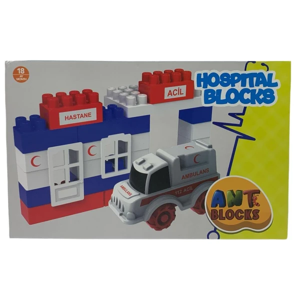 Farbu Oyuncak Lego 40 Parça Hastane Yapı Blokları Seti - Resim 2