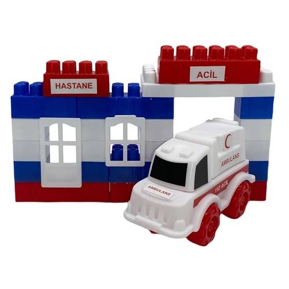 Farbu Oyuncak Lego 40 Parça Hastane Yapı Blokları Seti ürün görseli 1
