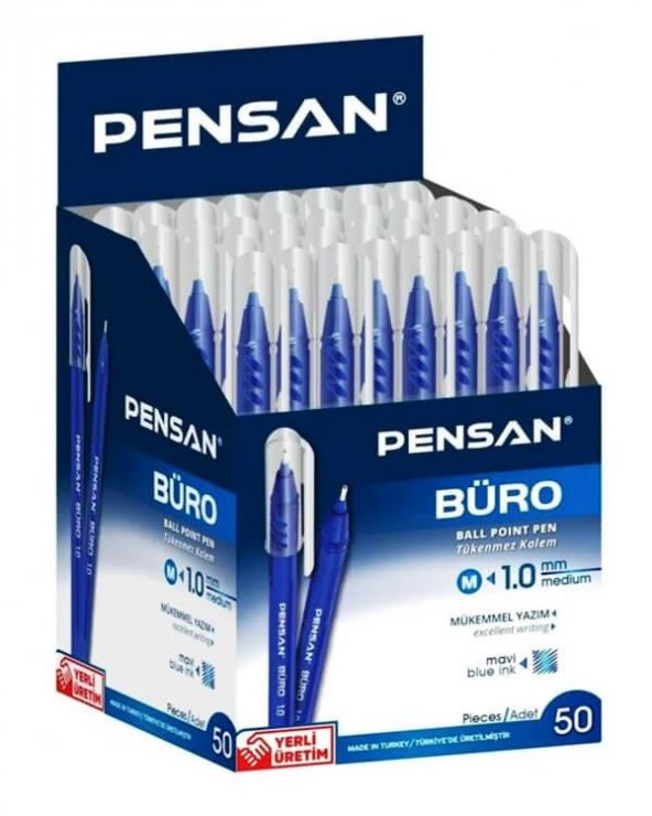 Pensan Büro Tükenmez Kalem 50'li Mavi ürün görseli 1